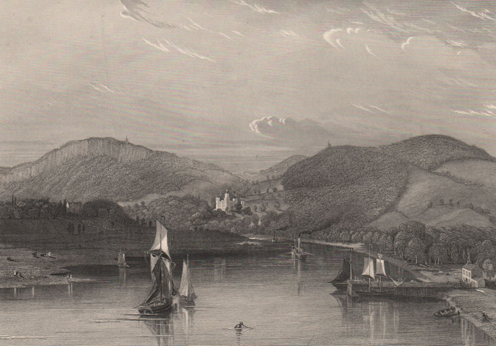 Kinfauns Castle & River Tay, Perth & Kinross. Scotland. Smirke. MACKENZIE 1868